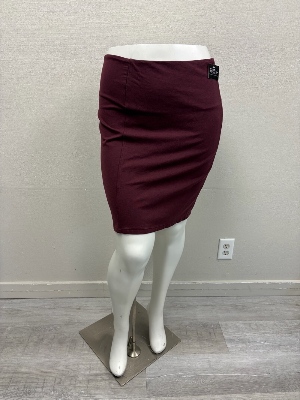 Liverpool Jeans Company Bia Burgundy Pencil Skirt